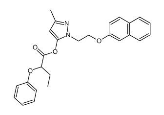 5-(α-Phenoxy-(n)-butyryloxy)-3-methyl-1-(2-(β-naphthyloxy)-ethyl)-pyrazole Structure