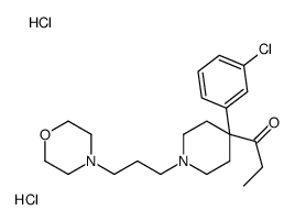 1-[4-(3-chlorophenyl)-1-(3-morpholin-4-ylpropyl)piperidin-4-yl]propan-1-one,dihydrochloride结构式