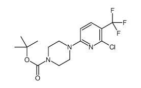 tert-butyl 4-[6-chloro-5-(trifluoromethyl)pyridin-2-yl]piperazine-1-carboxylate Structure
