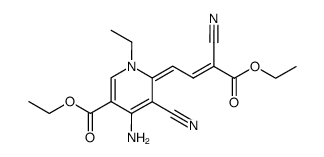 Diethyl-1-ethyl-3,3'-dicyan-2'-propenyliden-1,2-dihydropyridin-3',5-dicarboxylat结构式