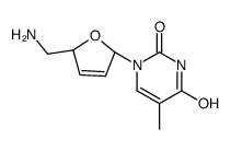 1-[(2R,5S)-5-(aminomethyl)-2,5-dihydrofuran-2-yl]-5-methylpyrimidine-2,4-dione结构式