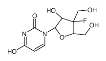 1-[(2R,3S,4R,5R)-4-fluoro-3-hydroxy-4,5-bis(hydroxymethyl)oxolan-2-yl]pyrimidine-2,4-dione结构式