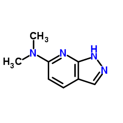 N,N-Dimethyl-1H-pyrazolo[3,4-b]pyridin-6-amine结构式