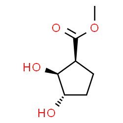 Cyclopentanecarboxylic acid, 2,3-dihydroxy-, methyl ester, (1-alpha-,2-alpha-,3-ba-)- (9CI)结构式