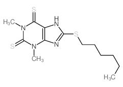 1H-Purine-2,6-dithione,8-(hexylthio)-3,9-dihydro-1,3-dimethyl- picture