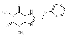 1H-Purine-2,6-dione,3,9-dihydro-1,3-dimethyl-8-[(phenylthio)methyl]-结构式