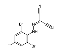 2-[(2,6-dibromo-4-fluorophenyl)hydrazinylidene]propanedinitrile Structure