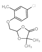 2-[(4-chloro-2-methyl-phenoxy)methyl]-5,5-dimethyl-1,3-dioxolan-4-one结构式