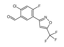 2-chloro-4-fluoro-5-[5-(trifluoromethyl)-1,2-oxazol-3-yl]benzaldehyde结构式