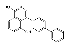 5-hydroxy-4-(4-phenylphenyl)-2H-isoquinolin-1-one结构式