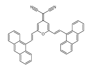 2-[2,6-bis(2-anthracen-9-ylethenyl)pyran-4-ylidene]propanedinitrile Structure