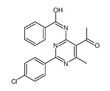 N-[5-acetyl-2-(4-chlorophenyl)-6-methylpyrimidin-4-yl]benzamide Structure