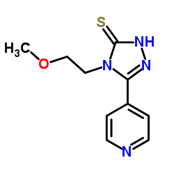 4-(2-METHOXY-ETHYL)-5-PYRIDIN-4-YL-4H-[1,2,4]TRIAZOLE-3-THIOL结构式