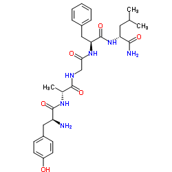 (D-Ala2,D-Leu5)-Enkephalin amide结构式