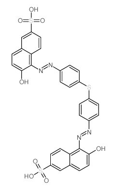 (5E)-6-oxo-5-[[4-[4-[(2E)-2-(2-oxo-6-sulfo-naphthalen-1-ylidene)hydrazinyl]phenyl]sulfanylphenyl]hydrazinylidene]naphthalene-2-sulfonic acid picture