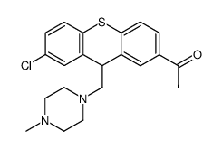 2-Acetyl-7-chloro-9-[(4-methylpiperazino)methyl]-9H-thioxanthene结构式