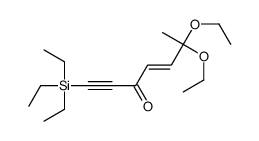 6,6-diethoxy-1-triethylsilylhept-4-en-1-yn-3-one结构式