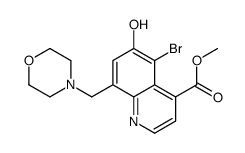 methyl 5-bromo-6-hydroxy-8-(morpholin-4-ylmethyl)quinoline-4-carboxylate结构式