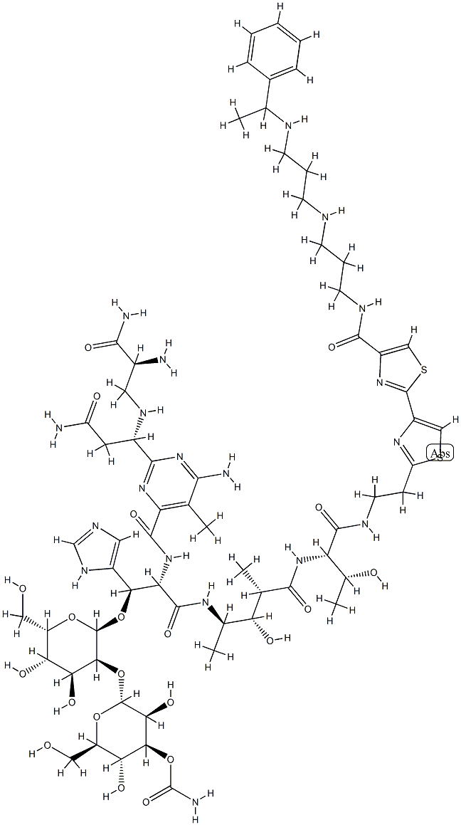 N1-[3-[[3-[(1-Phenylethyl)amino]propyl]amino]propyl]bleomycinamide结构式