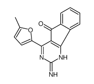 2-氨基-4-(5-甲基呋喃-2-基)-5H-茚并[1,2-d]嘧啶-5-酮结构式