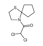 2,2-dichloro-1-(1-thia-4-azaspiro[4.4]nonan-4-yl)ethanone结构式