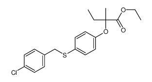 ethyl 2-[4-[(4-chlorophenyl)methylsulfanyl]phenoxy]-2-methylbutanoate结构式