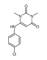 6-(4-chloro-anilino)-1,3-dimethyl-1H-pyrimidine-2,4-dione Structure