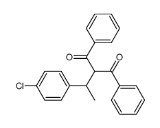 2-(1-(4-chlorophenyl)ethyl)-1,3-diphenylpropane-1,3-dione structure