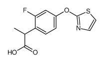 2-[2-fluoro-4-(2-thiazolyloxy)phenyl]propionic acid结构式