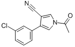 1-acetyl-4-(3-chlorophenyl)-1h-pyrrole-3-carbonitrile结构式