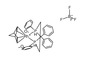 (2,3,5,6-H)-BICYCLO[2.2.1]HEPTA-2,5-DIENE][(1S,1''S)-[1,2-ETHANEDIYLBIS[(2-METHOXYPHENYL)PHENYLPHOSPHINE]RHODIUM(I)- TETRAFLUOROBORATE结构式