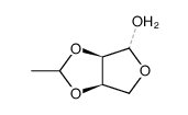 2,3-ethylidene acetal of D-erythrose Structure