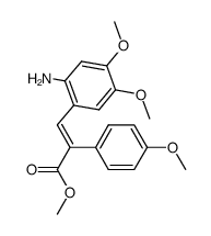 6-Amino-3,4,4'-trimethoxy-α-phenyl-zimtsaeure-methylester结构式