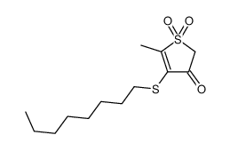 5-methyl-4-octylsulfanyl-1,1-dioxothiophen-3-one结构式