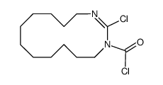 (E)-2-chloro-1,3-diazacyclotetradec-2-ene-1-carbonyl chloride结构式