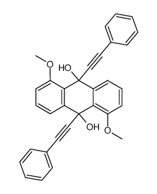 1,5-dimethoxy-9,10-bis(phenylethynyl)-9,10-dihydroanthracene-9,10-diol Structure