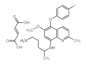 (4-Amino-1-methylbutyl)(5-(4-fluorophenoxy)-6-methoxy-2-methyl(8-quinolyl))amine, (1E)ethene-1,2-dicarboxylic acid structure