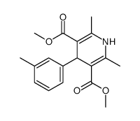 1,4-dihydro-2,6-dimethyl-4-(3-methylphenyl)-3,5-pyridinedicarboxylic acid dimethyl ester结构式