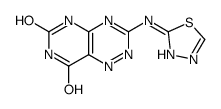 3-(1,3,4-Thiadiazol-2-ylamino)pyrimido[4,5-e]-1,2,4-triazine-6,8(2H,7H)-dione结构式