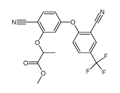 Methyl α-[2-cyano-5-(2-cyano-4-trifluoromethylphenoxy)phenoxy]propionate Structure