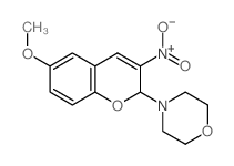 4-(6-methoxy-3-nitro-2H-chromen-2-yl)morpholine结构式