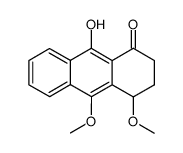 3,4-dihydro-9-hydroxy-4,10-dimethoxyanthracen-1(2H)-one结构式