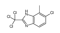 5-chloro-4-methyl-2-(trichloromethyl)-1H-benzimidazole结构式