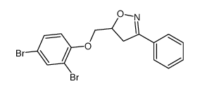 5-[(2,4-dibromophenoxy)methyl]-3-phenyl-4,5-dihydro-1,2-oxazole Structure