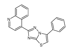 6-phenyl-2-quinolin-4-yl-[1,3]thiazolo[3,2-b][1,2,4]triazole结构式