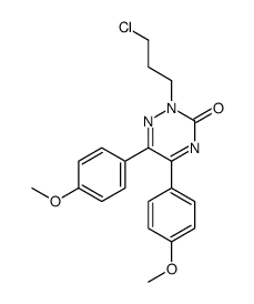 2-(3-chloropropyl)-5,6-bis(4-methoxyphenyl)-1,2,4-triazin-3-one结构式
