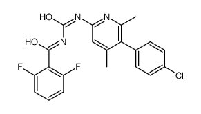 N-[[5-(4-chlorophenyl)-4,6-dimethylpyridin-2-yl]carbamoyl]-2,6-difluorobenzamide Structure