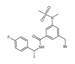 3-(bromomethyl)-N-[(1R)-1-(4-fluorophenyl)ethyl]-5-[methyl(methylsulfonyl)amino]benzamide Structure