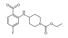 1-Piperidinecarboxylic acid, 4-[(5-fluoro-2-nitrophenyl)amino]-, ethyl ester Structure