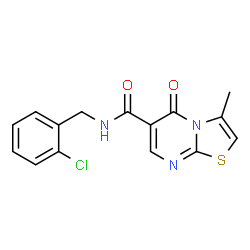 N-(2-chlorobenzyl)-3-methyl-5-oxo-5H-thiazolo[3,2-a]pyrimidine-6-carboxamide结构式